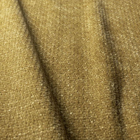 Canapé SITS en tissu chenille Moa coloris warm yellow avec pieds bois - Echantillon tissu I Axodeco.fr