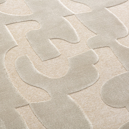 Tapis Touba coloris beige IDAHO - Détail matière I Axodeco.fr