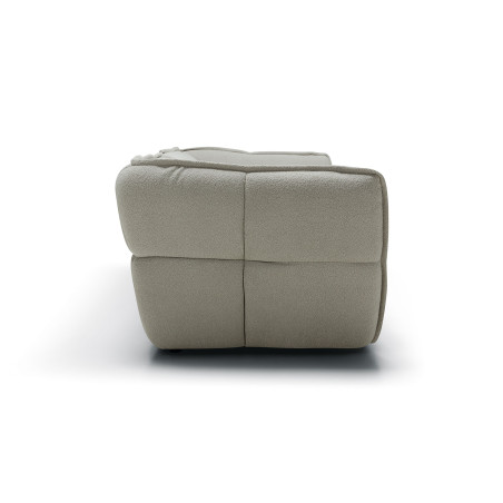 Canapé SITS 3 places en tissu bouclette Clyde coloris Light grey - Vue de profil I Axodeco.fr