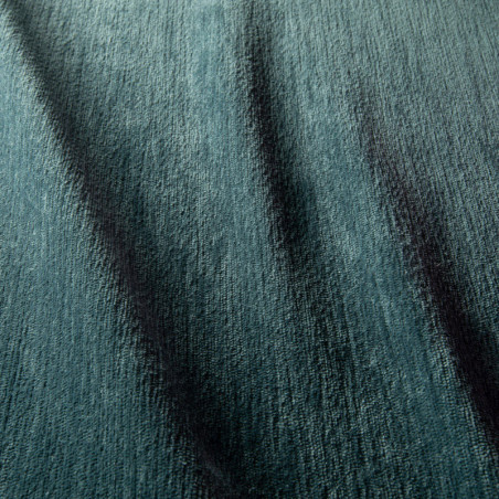 Canapé SITS en velours chenillé Julia 3XL coloris Turquoise avec pieds métal - Echantillon tissu I Axodeco.fr