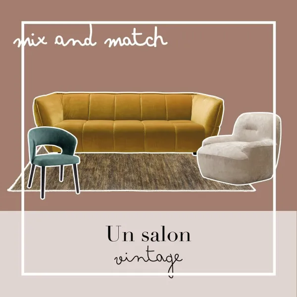 Mix and match vintage ! ✨

Pour un intérieur rétro chic, misez sur les canapés en velours, les fauteuils arrondis et les teintes emblématiques... Galerie Instagram