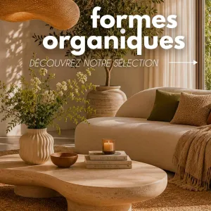✨ Les formes organiques s’invitent dans nos intérieurs 

Canapés aux courbes enveloppantes, fauteuils sculpturaux, tapis aux motifs...