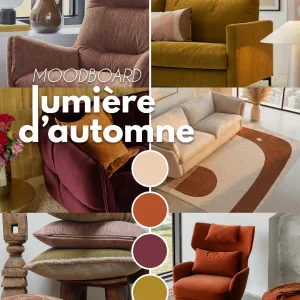 🍂 Ambiance lumière d'automne

Inspiré par les couleurs de la saison, ce moodboard mêle des teintes ocre, terracotta, brun chaud et beige pour...