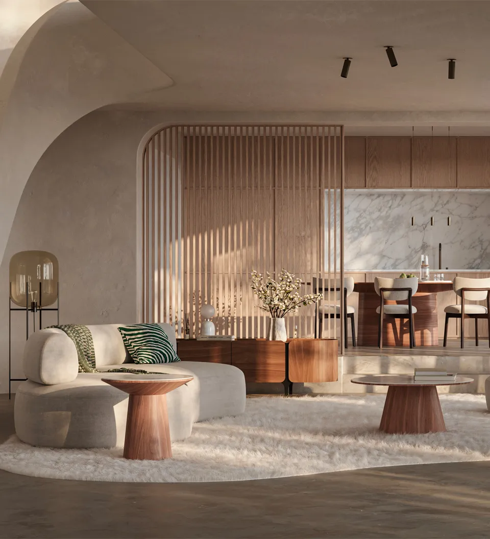 Clarice-tables---Bombay-lounge---Esmay-collection---Blake-chair---Nata-table