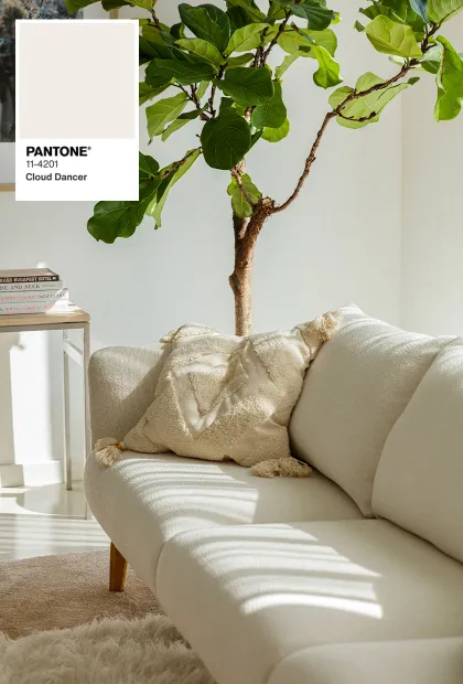 Cloud Dancer, la couleur tendance Pantone 2026 qui illumine votre déco